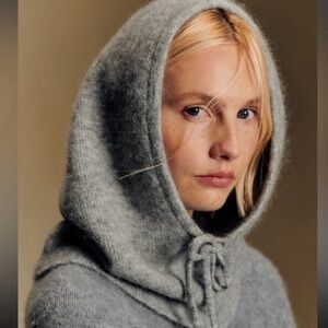 Sezane Gray Hooded Sweater